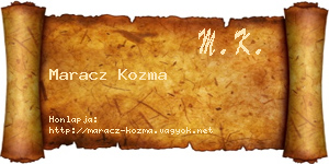 Maracz Kozma névjegykártya